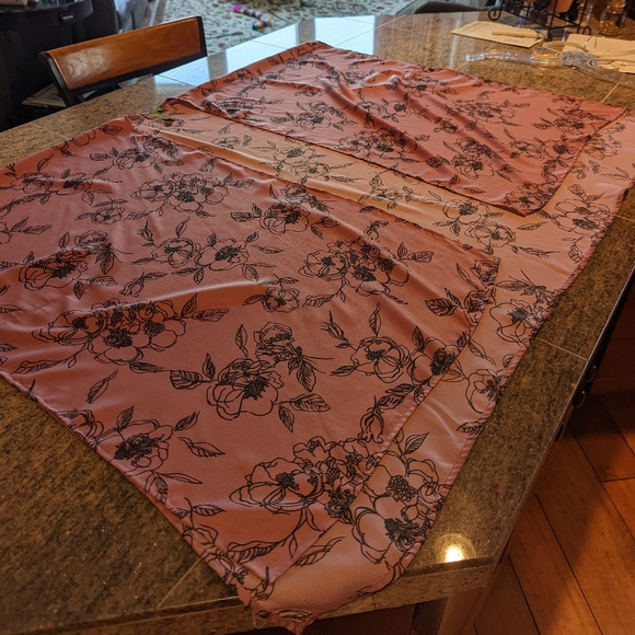 Kimono Style Wrap, Open Front, Mauve w/Black Floral Print, Size S/M. EUC - Picture 7 of 9